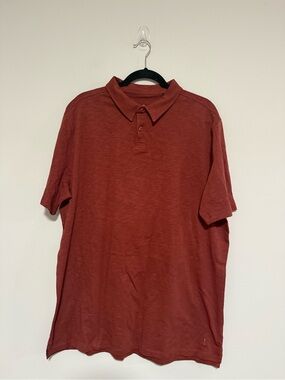 American Tall Men's Short Sleeve Polo Shirt Rust Red Size XL Tall NWT